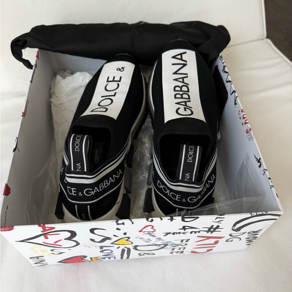 Dolce & Gabbana Black and White Sneakers